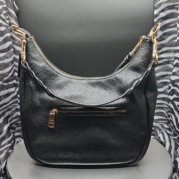 Coach Black Pebbled Leather Hobo - Picture 3 of 4